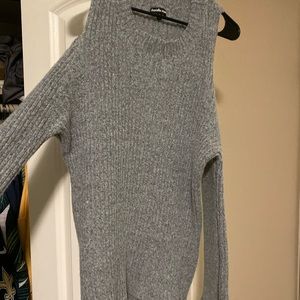 Cold shoulder sweater